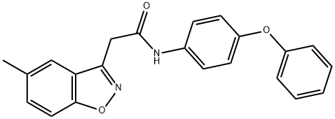 2-(5-methyl-1,2-benzisoxazol-3-yl)-N-(4-phenoxyphenyl)acetamide Struktur