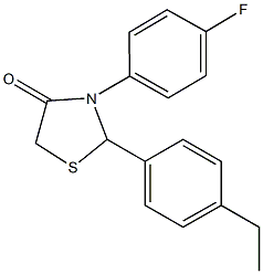 2-(4-ethylphenyl)-3-(4-fluorophenyl)-1,3-thiazolidin-4-one Structure