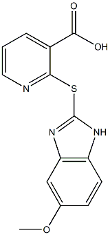 2-[(5-methoxy-1H-benzimidazol-2-yl)sulfanyl]nicotinic acid Structure