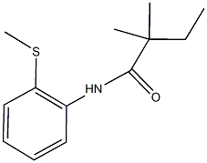 2,2-dimethyl-N-[2-(methylsulfanyl)phenyl]butanamide 化学構造式