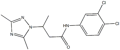 N-(3,4-dichlorophenyl)-3-(3,5-dimethyl-1H-1,2,4-triazol-1-yl)butanamide 化学構造式