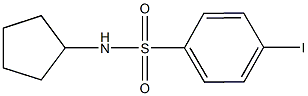 N-cyclopentyl-4-iodobenzenesulfonamide 结构式