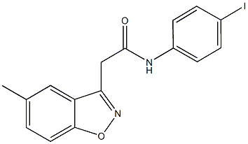 N-(4-iodophenyl)-2-(5-methyl-1,2-benzisoxazol-3-yl)acetamide Struktur