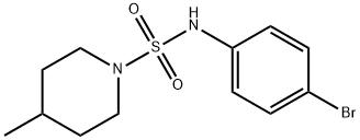 N-(4-bromophenyl)-4-methyl-1-piperidinesulfonamide Struktur