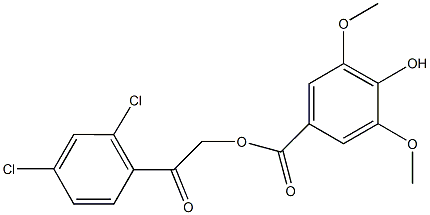 2-(2,4-dichlorophenyl)-2-oxoethyl 4-hydroxy-3,5-dimethoxybenzoate Structure