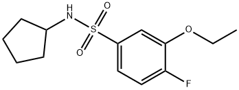 N-cyclopentyl-3-ethoxy-4-fluorobenzenesulfonamide Struktur