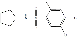 4,5-dichloro-N-cyclopentyl-2-methylbenzenesulfonamide Structure