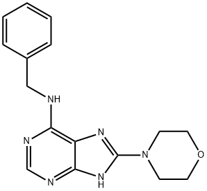 N-benzyl-N-[8-(4-morpholinyl)-9H-purin-6-yl]amine Structure