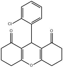 9-(2-chlorophenyl)-3,4,5,6,7,9-hexahydro-1H-xanthene-1,8(2H)-dione Structure