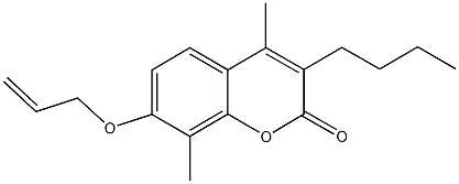 3-butyl-4,8-dimethyl-7-(prop-2-enyloxy)-2H-chromen-2-one,94265-31-3,结构式