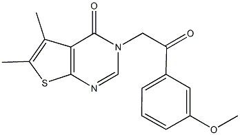 942782-20-9 3-[2-(3-methoxyphenyl)-2-oxoethyl]-5,6-dimethylthieno[2,3-d]pyrimidin-4(3H)-one