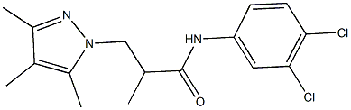 942841-73-8 N-(3,4-dichlorophenyl)-2-methyl-3-(3,4,5-trimethyl-1H-pyrazol-1-yl)propanamide