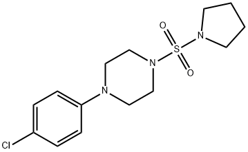 1-(4-chlorophenyl)-4-(1-pyrrolidinylsulfonyl)piperazine Struktur