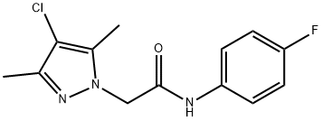 2-(4-chloro-3,5-dimethyl-1H-pyrazol-1-yl)-N-(4-fluorophenyl)acetamide Struktur