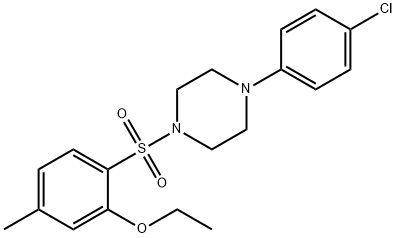 2-{[4-(4-chlorophenyl)-1-piperazinyl]sulfonyl}-5-methylphenyl ethyl ether Structure