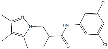 N-(3,5-dichlorophenyl)-2-methyl-3-(3,4,5-trimethyl-1H-pyrazol-1-yl)propanamide Structure