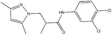 N-(3,4-dichlorophenyl)-3-(3,5-dimethyl-1H-pyrazol-1-yl)-2-methylpropanamide,942876-86-0,结构式