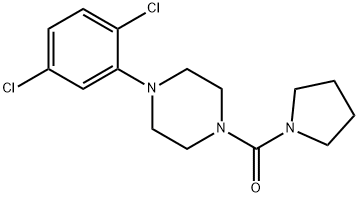 1-(2,5-dichlorophenyl)-4-(1-pyrrolidinylcarbonyl)piperazine,942877-38-5,结构式