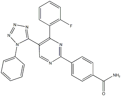 4-[4-(2-fluorophenyl)-5-(1-phenyl-1H-tetraazol-5-yl)-2-pyrimidinyl]benzamide|