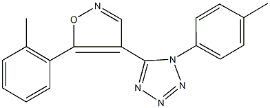 1-(4-methylphenyl)-5-[5-(2-methylphenyl)-4-isoxazolyl]-1H-tetraazole Struktur