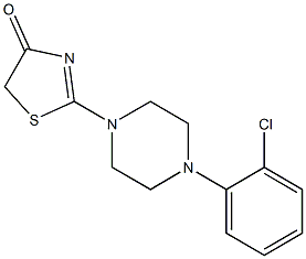 2-[4-(2-chlorophenyl)-1-piperazinyl]-1,3-thiazol-4(5H)-one 结构式