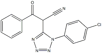 2-[1-(4-chlorophenyl)-1H-tetraazol-5-yl]-3-oxo-3-phenylpropanenitrile Structure