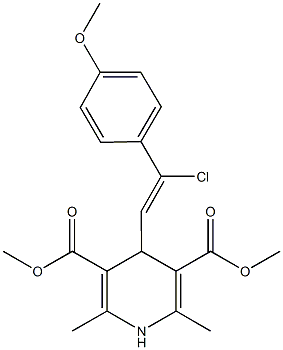 dimethyl 4-[2-chloro-2-(4-methoxyphenyl)vinyl]-2,6-dimethyl-1,4-dihydro-3,5-pyridinedicarboxylate|