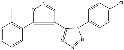 943423-34-5 1-(4-chlorophenyl)-5-[5-(2-methylphenyl)-4-isoxazolyl]-1H-tetraazole