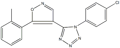 1-(4-chlorophenyl)-5-[5-(2-methylphenyl)-4-isoxazolyl]-1H-tetraazole|