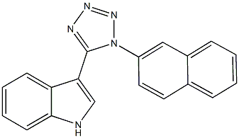 3-[1-(2-naphthyl)-1H-tetraazol-5-yl]-1H-indole Struktur