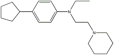 4-cyclopentyl-N-ethyl-N-[2-(1-piperidinyl)ethyl]aniline Structure