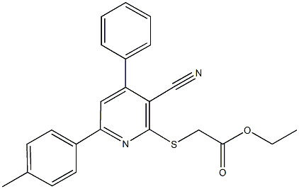 94360-76-6 ethyl {[3-cyano-6-(4-methylphenyl)-4-phenyl-2-pyridinyl]sulfanyl}acetate