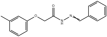 N'-benzylidene-2-(3-methylphenoxy)acetohydrazide 化学構造式