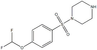 difluoromethyl 4-(1-piperazinylsulfonyl)phenyl ether 结构式