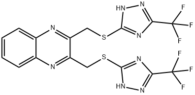 2,3-bis({[5-(trifluoromethyl)-1H-1,2,4-triazol-3-yl]sulfanyl}methyl)quinoxaline|