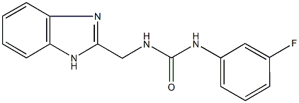 N-(1H-benzimidazol-2-ylmethyl)-N'-(3-fluorophenyl)urea 化学構造式