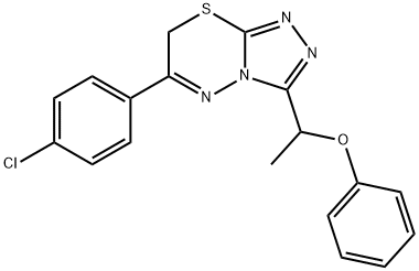 6-(4-chlorophenyl)-3-(1-phenoxyethyl)-7H-[1,2,4]triazolo[3,4-b][1,3,4]thiadiazine Structure