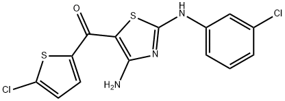 [4-amino-2-(3-chloroanilino)-1,3-thiazol-5-yl](5-chloro-2-thienyl)methanone Structure