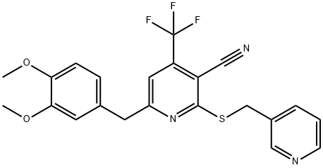 944769-43-1 6-(3,4-dimethoxybenzyl)-2-[(3-pyridinylmethyl)sulfanyl]-4-(trifluoromethyl)nicotinonitrile