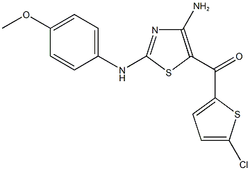 [4-amino-2-(4-methoxyanilino)-1,3-thiazol-5-yl](5-chloro-2-thienyl)methanone Structure