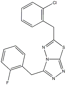 6-(2-chlorobenzyl)-3-(2-fluorobenzyl)[1,2,4]triazolo[3,4-b][1,3,4]thiadiazole 结构式