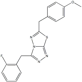 4-{[3-(2-fluorobenzyl)[1,2,4]triazolo[3,4-b][1,3,4]thiadiazol-6-yl]methyl}phenyl methyl ether Structure
