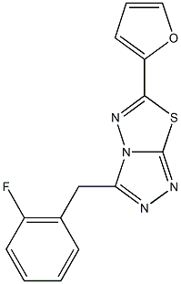3-(2-fluorobenzyl)-6-(2-furyl)[1,2,4]triazolo[3,4-b][1,3,4]thiadiazole Structure