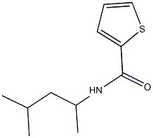 N-(1,3-dimethylbutyl)-2-thiophenecarboxamide 化学構造式