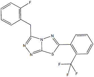 3-(2-fluorobenzyl)-6-[2-(trifluoromethyl)phenyl][1,2,4]triazolo[3,4-b][1,3,4]thiadiazole 结构式