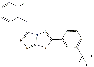 3-(2-fluorobenzyl)-6-[3-(trifluoromethyl)phenyl][1,2,4]triazolo[3,4-b][1,3,4]thiadiazole 结构式