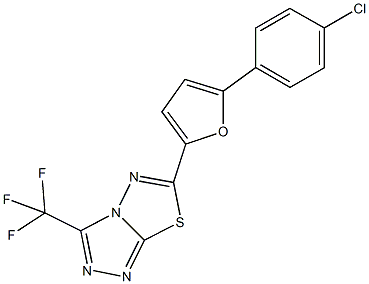 6-[5-(4-chlorophenyl)-2-furyl]-3-(trifluoromethyl)[1,2,4]triazolo[3,4-b][1,3,4]thiadiazole,944769-97-5,结构式