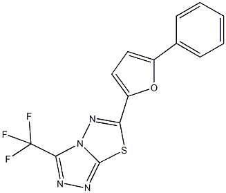 6-(5-phenyl-2-furyl)-3-(trifluoromethyl)[1,2,4]triazolo[3,4-b][1,3,4]thiadiazole 结构式