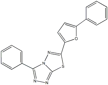 3-phenyl-6-(5-phenyl-2-furyl)[1,2,4]triazolo[3,4-b][1,3,4]thiadiazole Structure