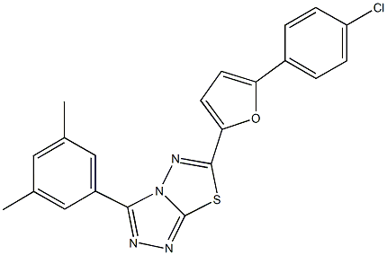 6-[5-(4-chlorophenyl)-2-furyl]-3-(3,5-dimethylphenyl)[1,2,4]triazolo[3,4-b][1,3,4]thiadiazole|